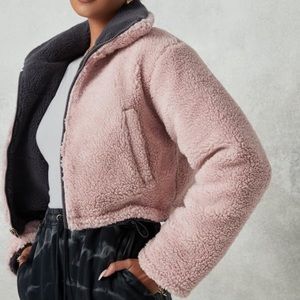 Missguided - Reversible teddy jacket